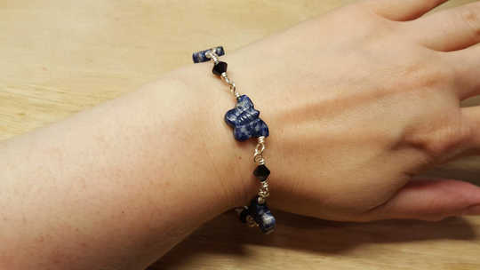 Lapis lazuli butterfly bracelet