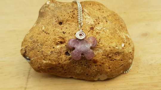 Flower Lepidolite pendant