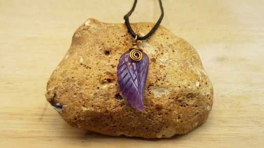 Amethyst Angel wing pendant