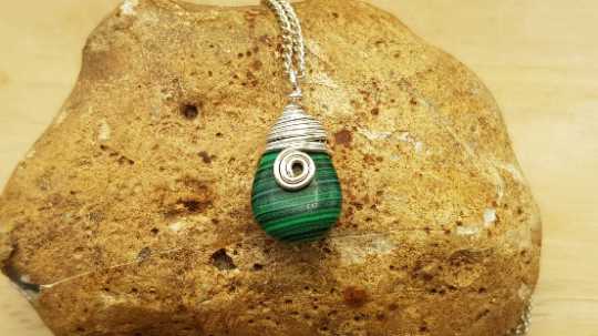 Teardrop Malachite pendant