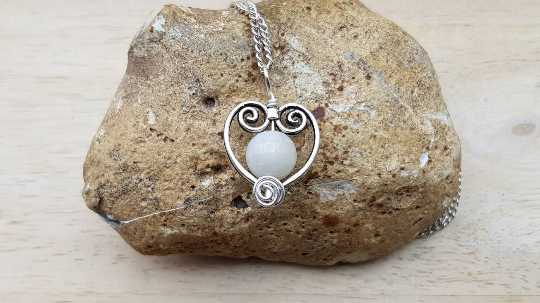 Moonstone heart Pendant