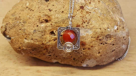 Small Red Sardonyx pendant