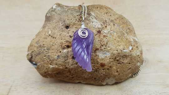 Angel wing Amethyst Pendant