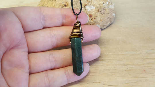 Green Indian Agate pendant