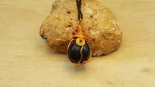 Copper Nuummite pendant