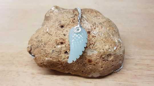Angel wing Amazonite necklace