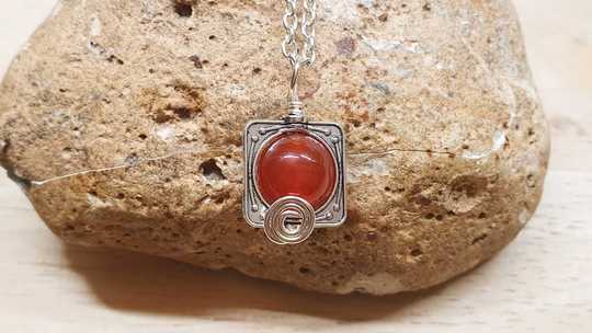 Small Red Carnelian pendant