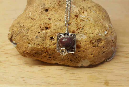 Small Bloodstone pendant