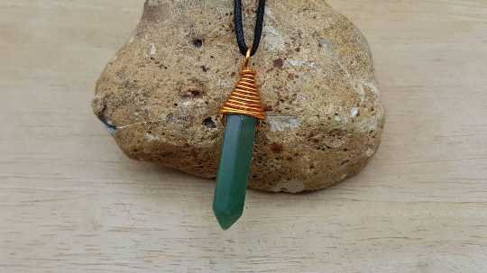 Copper Aventurine point Pendant