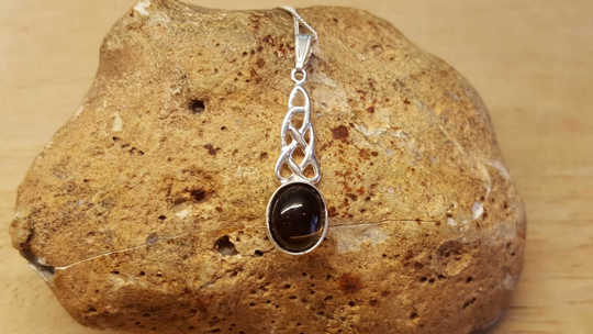 Celtic knot Smoky Quartz pendant