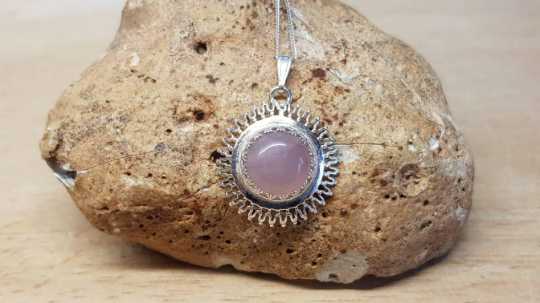 Rose Quartz Sun pendant