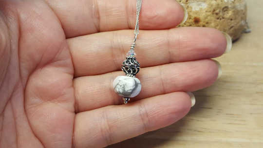 White Howlite pendant