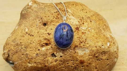 Blue Sodalite pendant 18x13mm