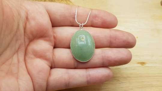 Large Aventurine Pendant 25mm