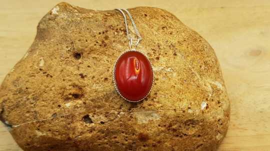 Red Carnelian pendant 18x13mm