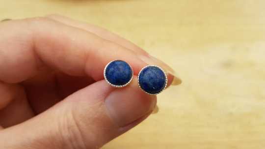 Lapis lazuli stud earrings