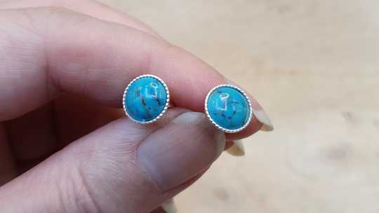 Turquoise stud earrings