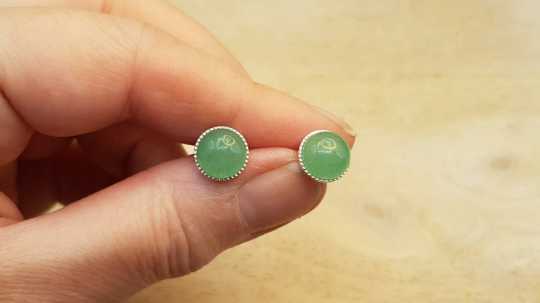 Green aventurine Stud earrings