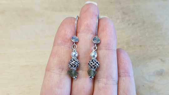 Raw Moldavite earrings