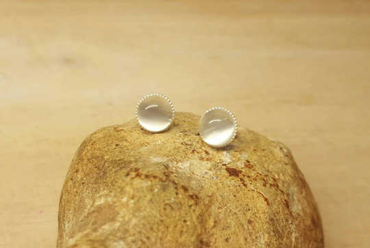 Moonstone stud earrings