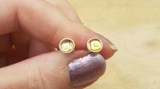 Tiny Citrine Stud earrings