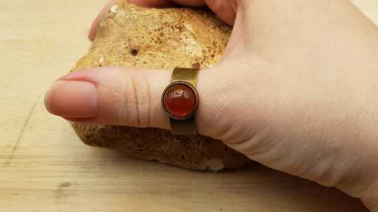 Men's carnelian ring