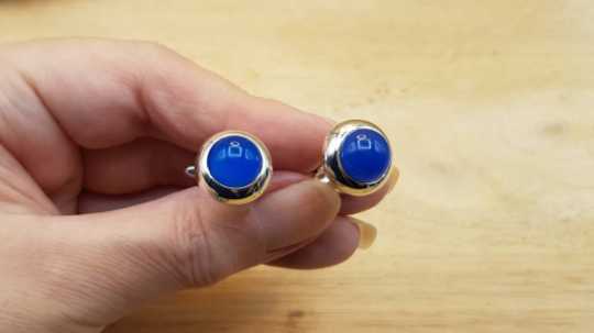 Blue onyx cufflinks