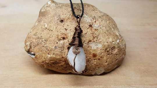 Mens Rainbow Moonstone necklace