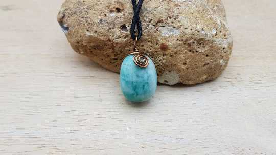 Mens Amazonite pendant