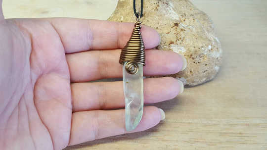 Mens Green Prehnite pendant