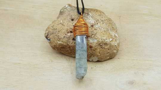 Copper Prehnite pendant