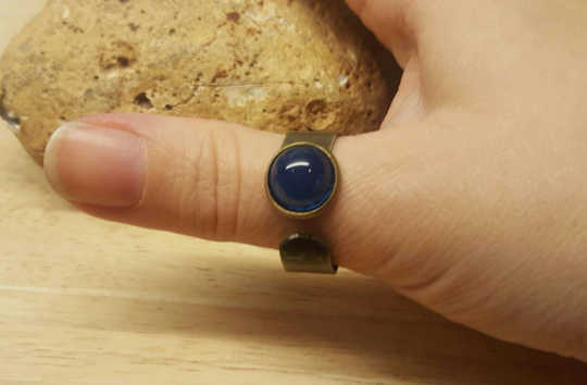 Mens Blue onyx ring