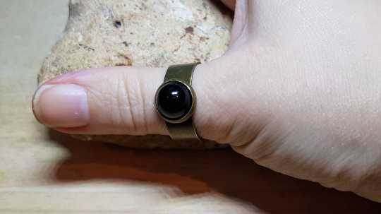 Mens Black onyx ring