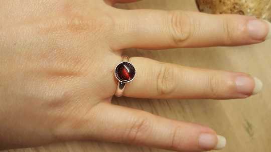 Dark Red Garnet Ring