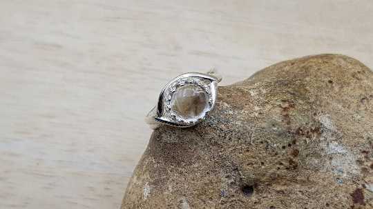 Clear quartz ring