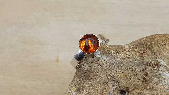 Minimalist Amber Ring