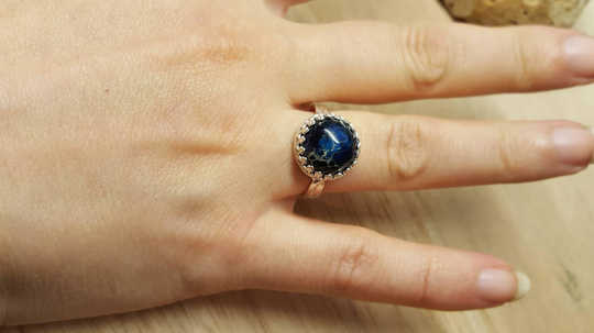 Blue jasper ring