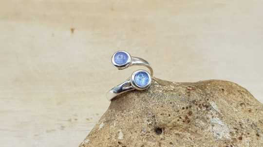 2 stone Tanzanite ring