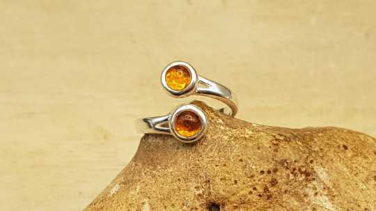 2 stone Citrine Ring