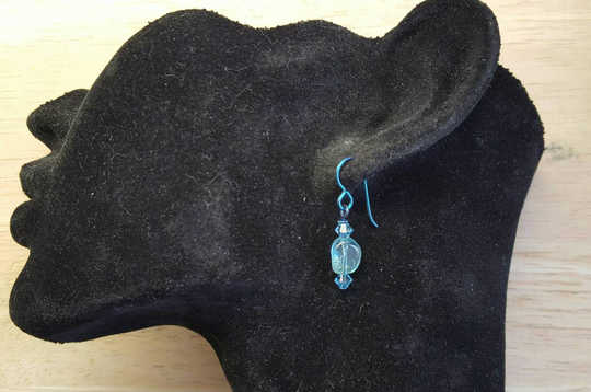 Hypoallergenic Niobium Apatite earrings