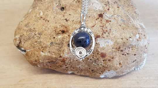 Small dumortierite pendant