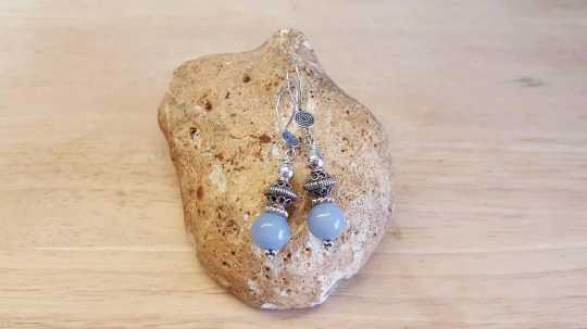 Bali silver angelite earrings