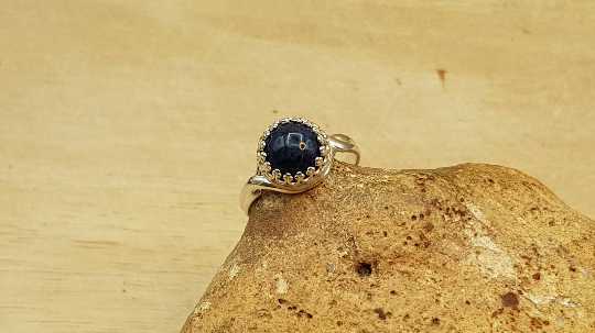 Dumortierite adjustable ring