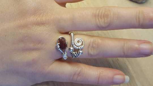 Wire wrap Zircon ring