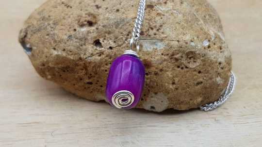 Sugilite barrel pendant