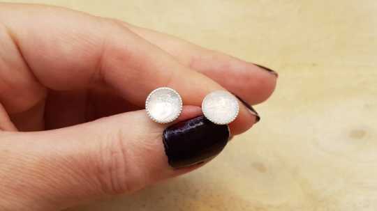 Rose Quartz stud earrings