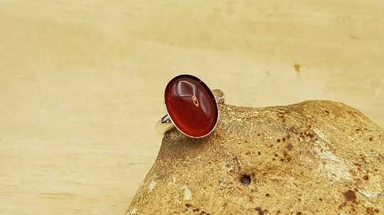 Carnelian ring 14x10mm 