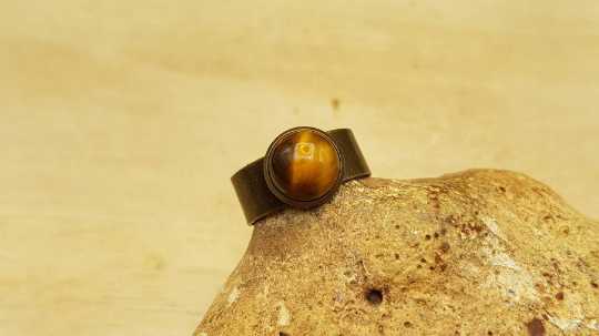 Mens Tiger's eye ring