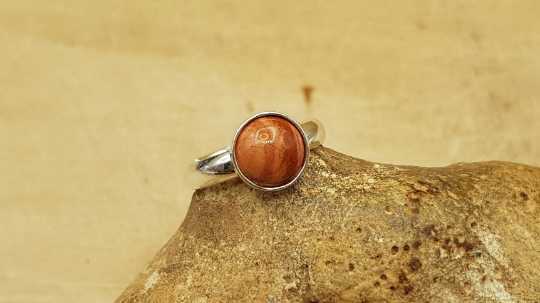 Minimalist Red jasper ring