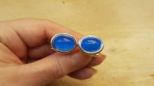 Blue onyx cufflinks